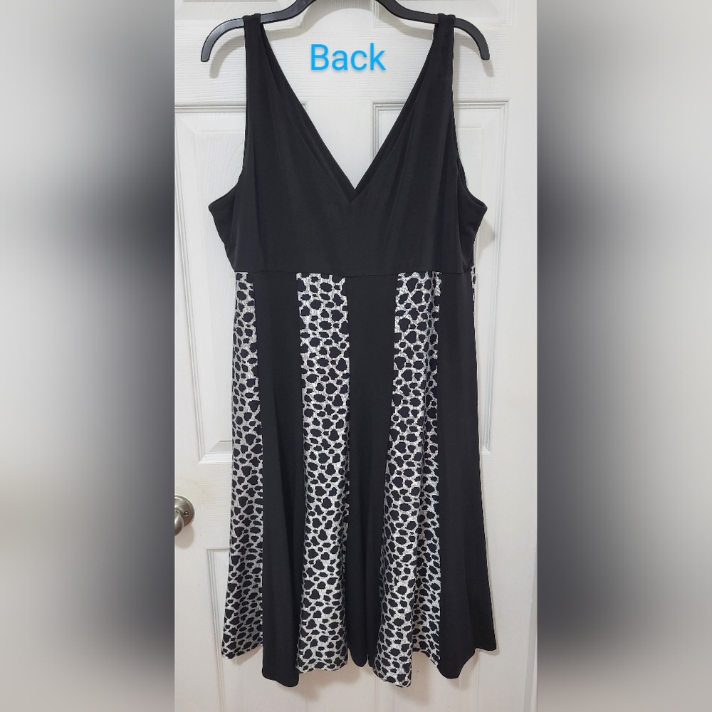 Glamour, 18w, Silver & Black animal print dress